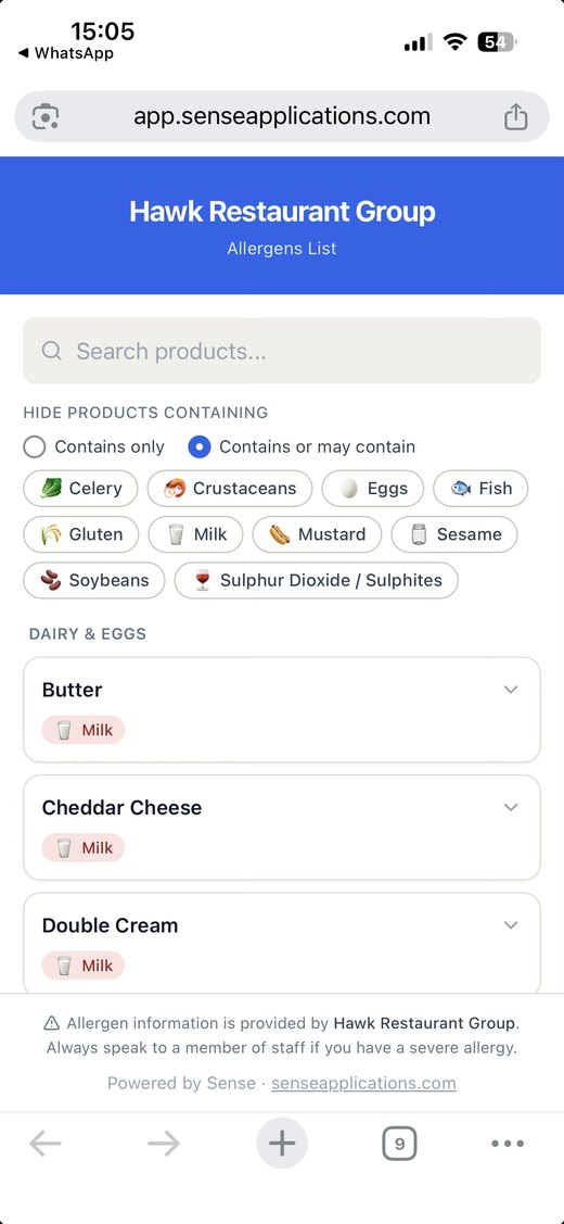 Sense Lite temperature checks screen